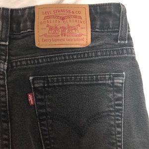 COPY - Levi faded black jeans. Wide leg.